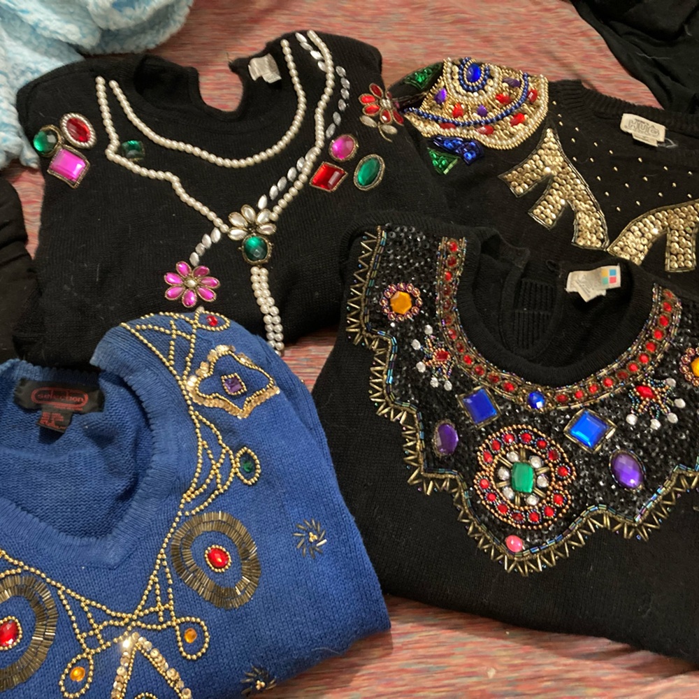Lot of 4 vintage sweaters